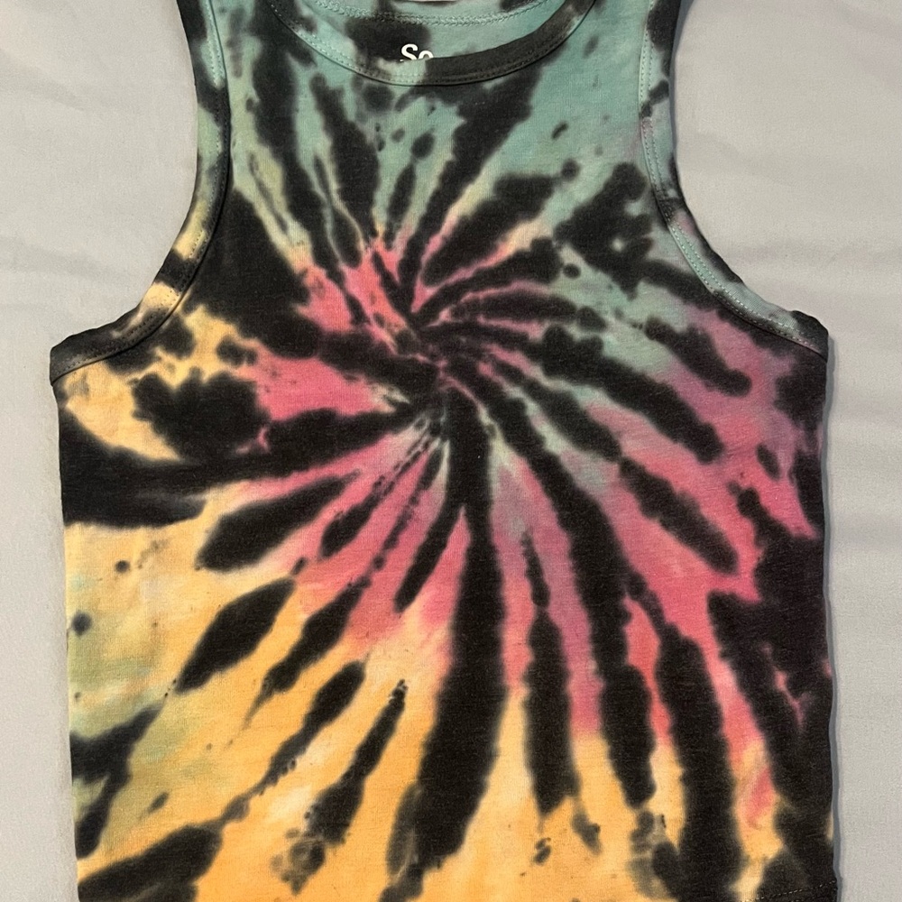 SO Juniors Crop Top Tie Dye